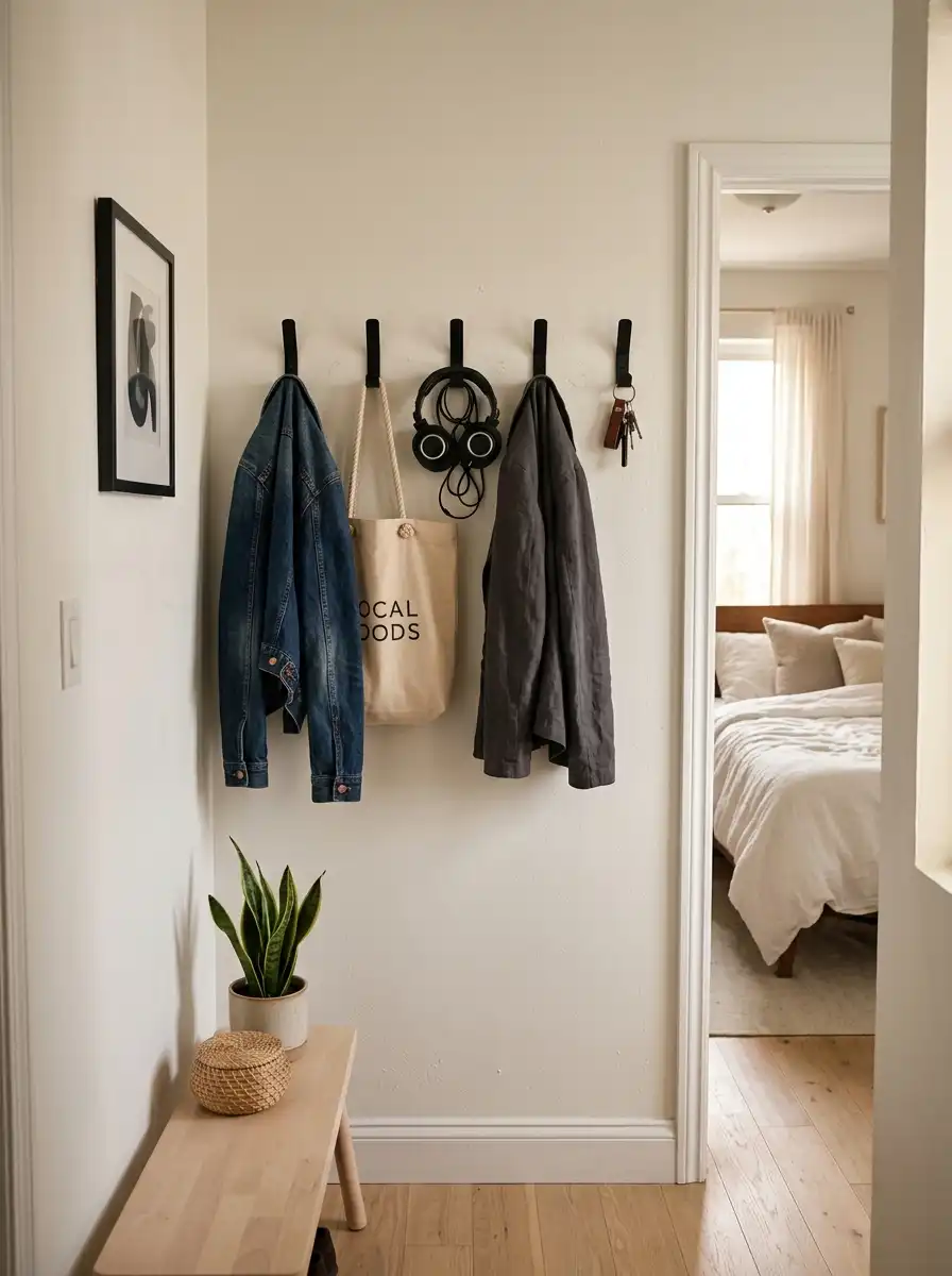 Add Wall Hooks for Everyday Items