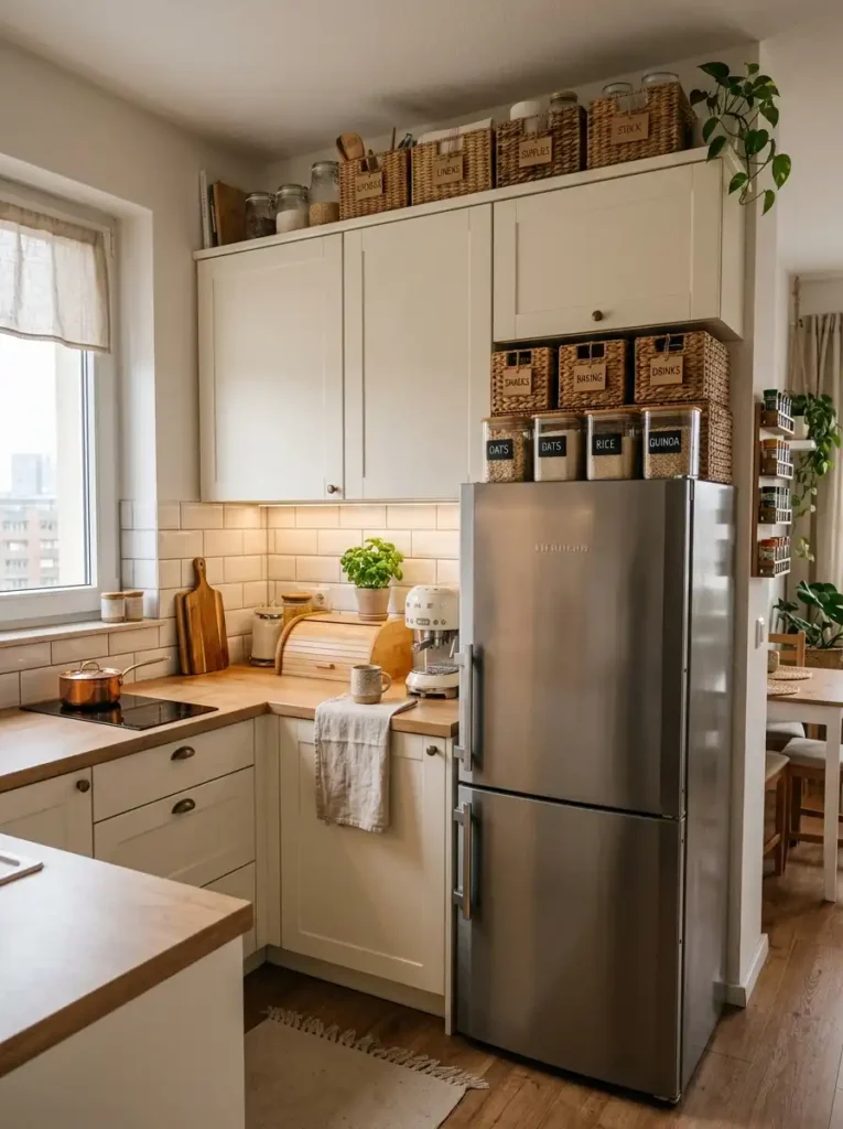 Use the Space Above the Fridge and Cabinets
