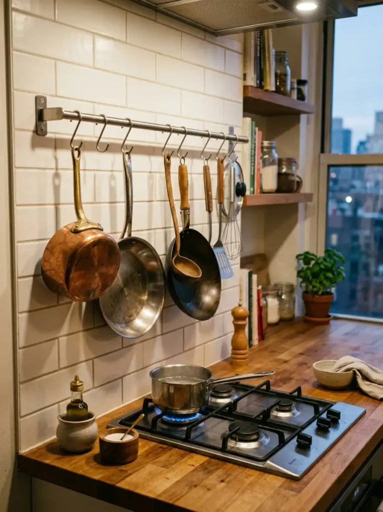 Mount a Wall Rail System for Utensils and Cookware