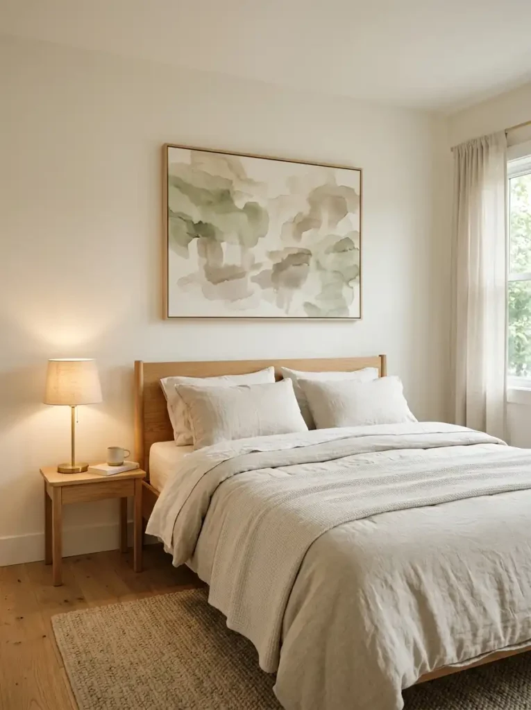 Keep the Wall Above the Bed Light and Uncluttered