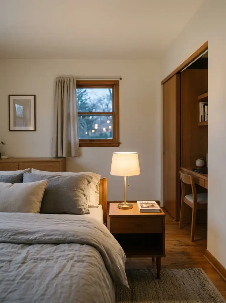 Separate the Bed From Visual Clutter Zones