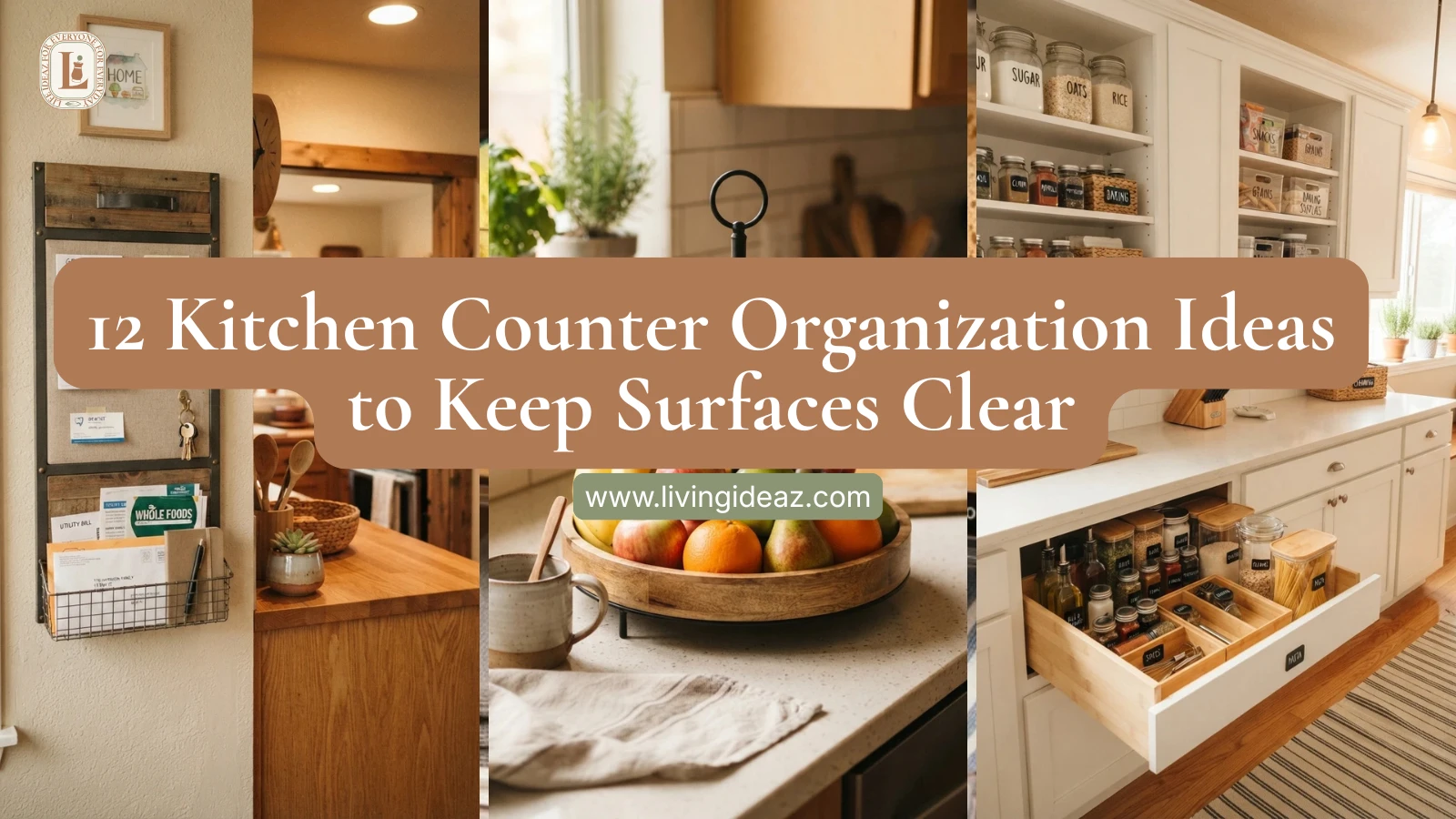 12 Kitchen Counter Organization Ideas to Keep Surfaces Clear