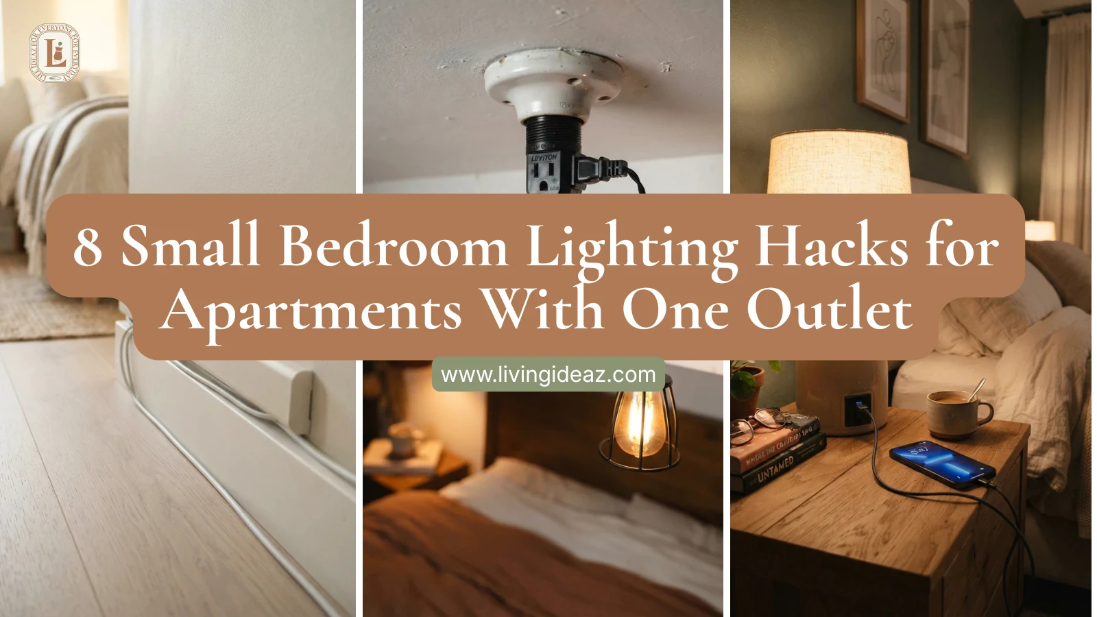 8 Small Bedroom Lighting Hacks for Apartments With One Outlet