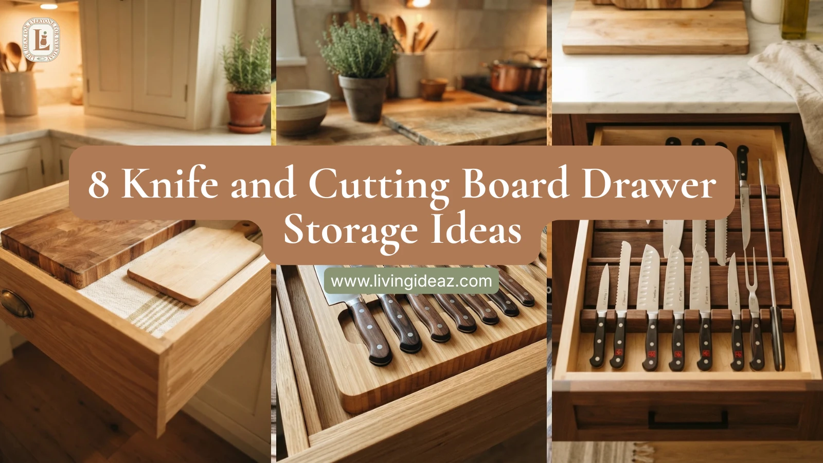 8 Knife and Cutting Board Drawer Storage Ideas