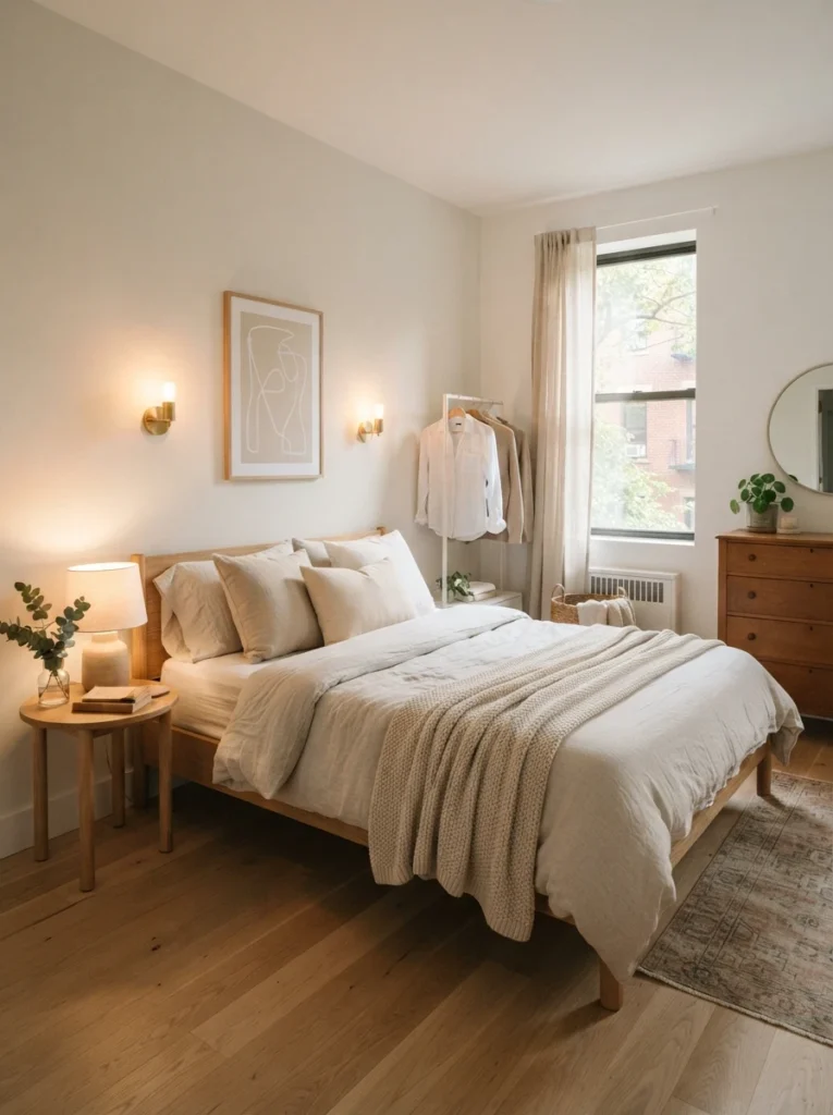 Use Vertical Wall Storage Above the Bed