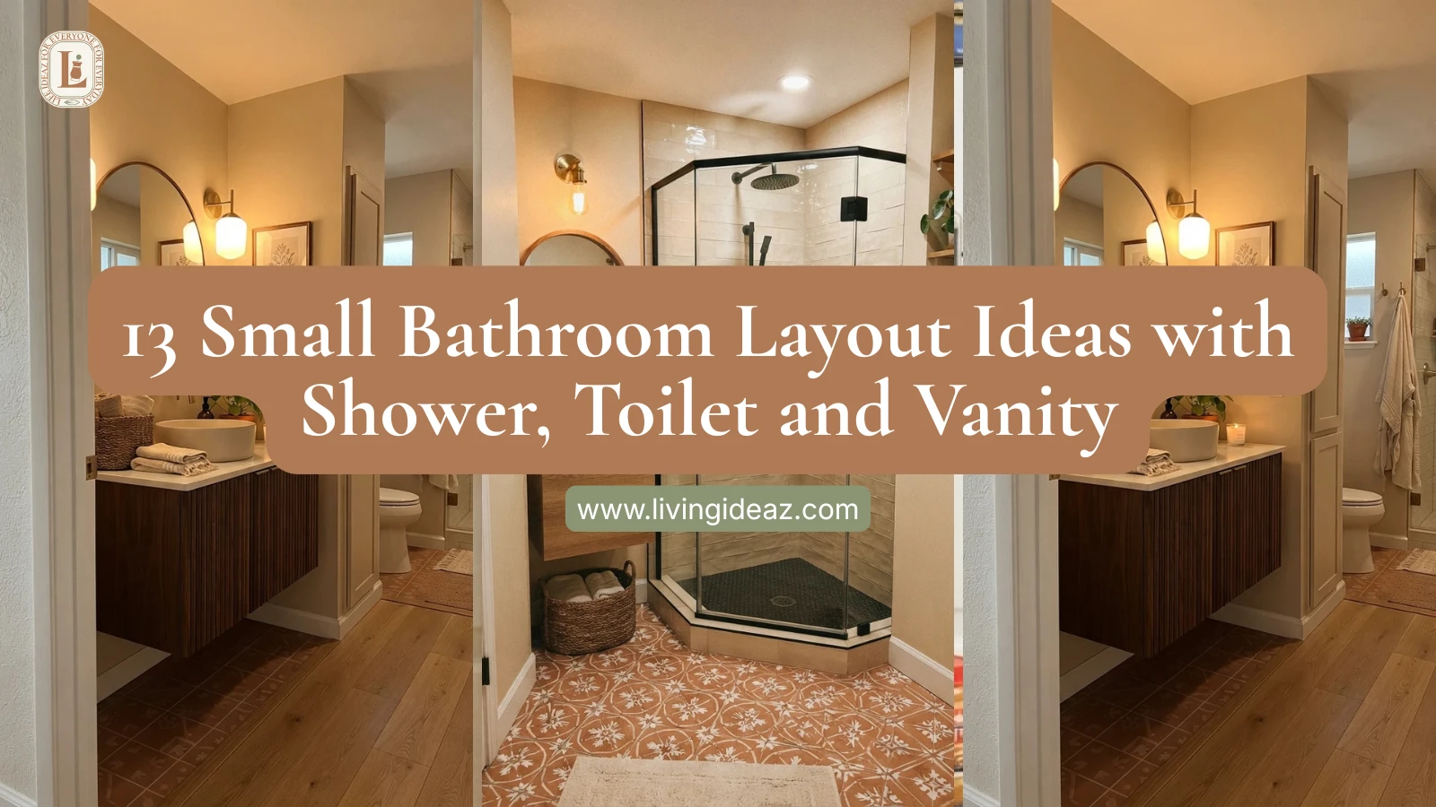13 Small Bathroom Layout Ideas with Shower, Toilet and Vanity