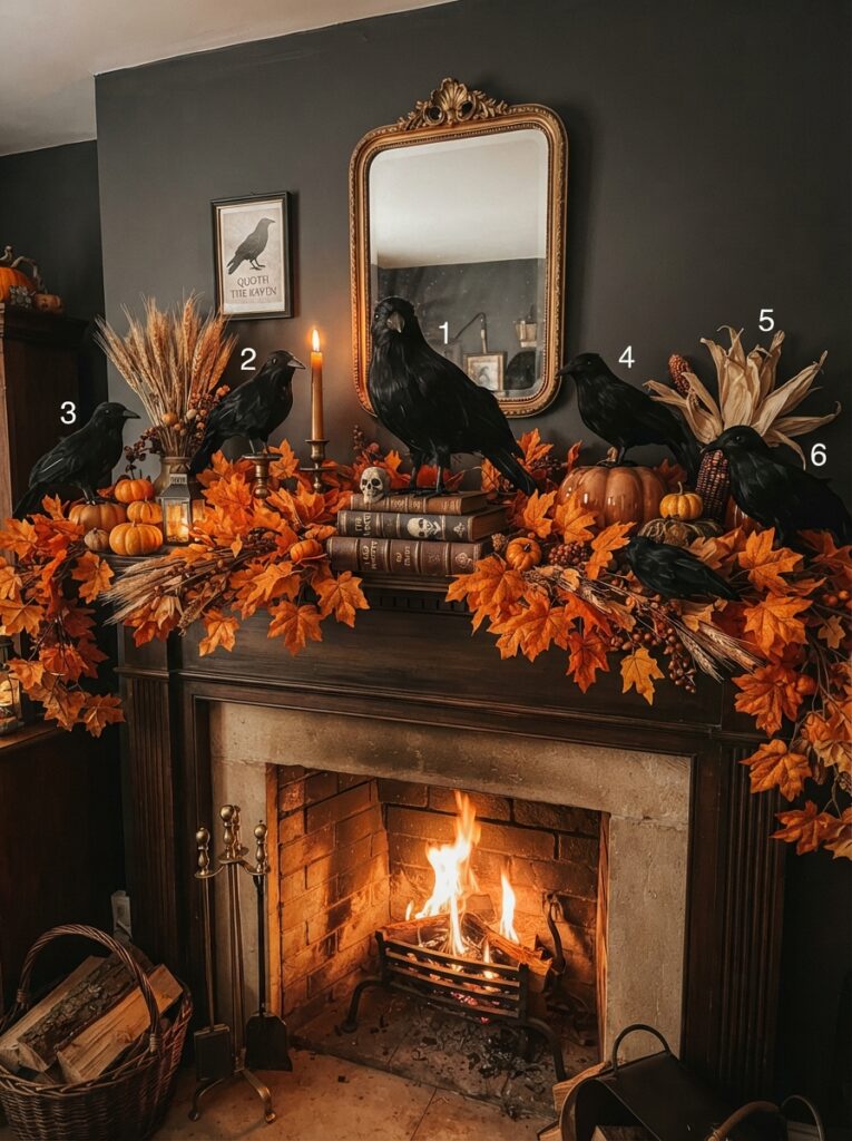 ![A collection of pumpkins painted with sharp, precise black-and-orange isometric geometric patterns, looking like modern architectural models, crisp studio lighting, vertical Pinterest photography, graphic geometric pumpkin styling.]